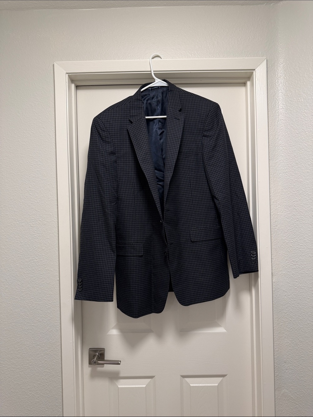 Tommy Hilfiger Navy Checked Sport Coat